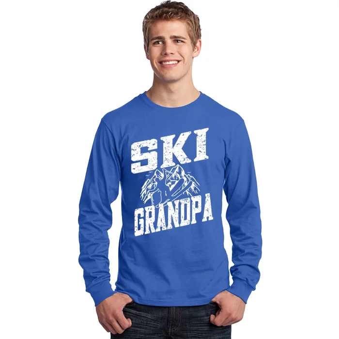 Ski Grandpa Cute Gift Ski Driver Funny Ski Skiing Funny Gift Long Sleeve Shirt