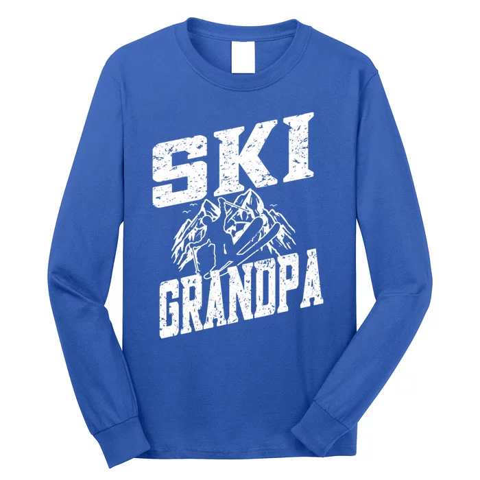 Ski Grandpa Cute Gift Ski Driver Funny Ski Skiing Funny Gift Long Sleeve Shirt