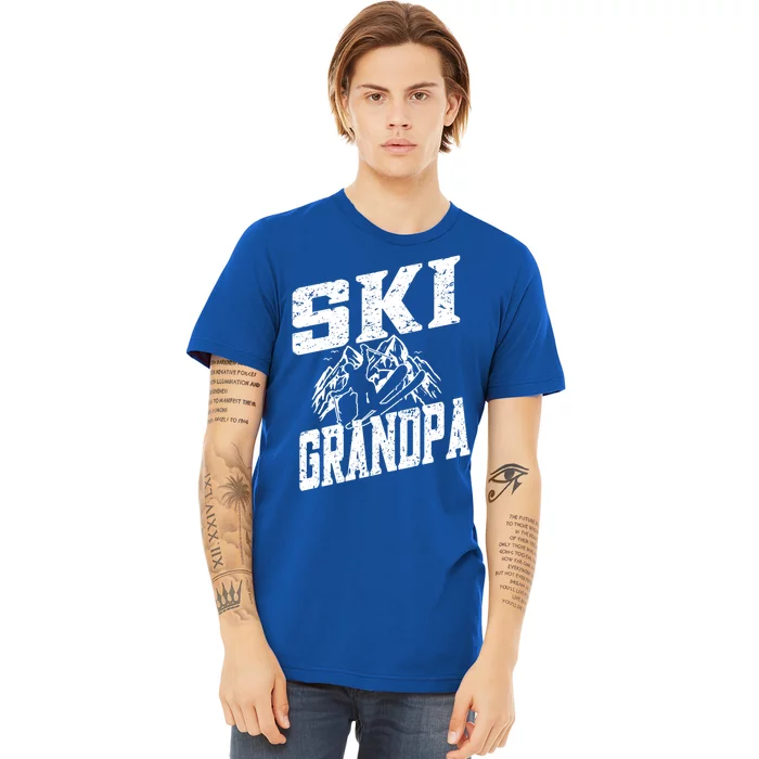 Ski Grandpa Cute Gift Ski Driver Funny Ski Skiing Funny Gift Premium T-Shirt