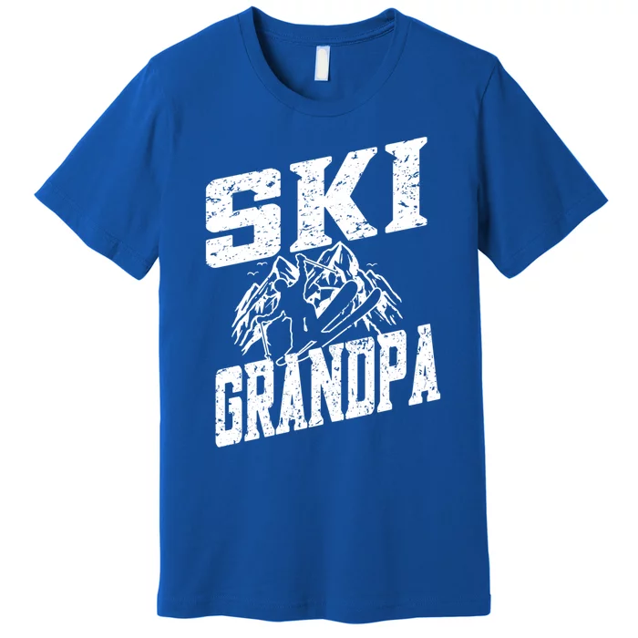 Ski Grandpa Cute Gift Ski Driver Funny Ski Skiing Funny Gift Premium T-Shirt