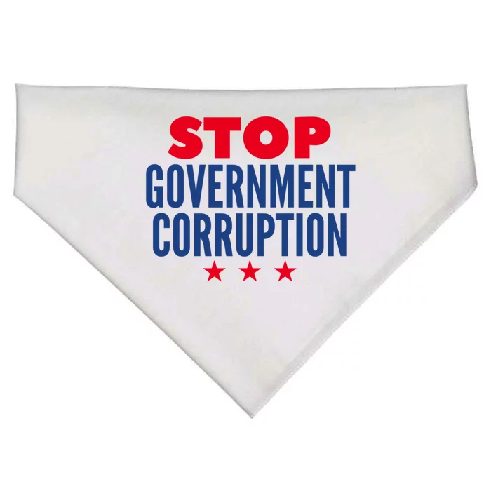 Stop Governt Corruption Gift USA-Made Doggie Bandana