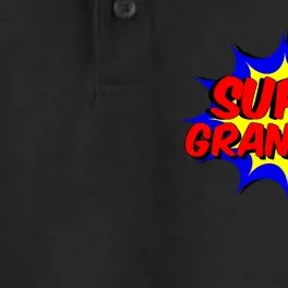 Super Grandma Comic Book Style Gift Superhero Dry Zone Grid Performance Polo