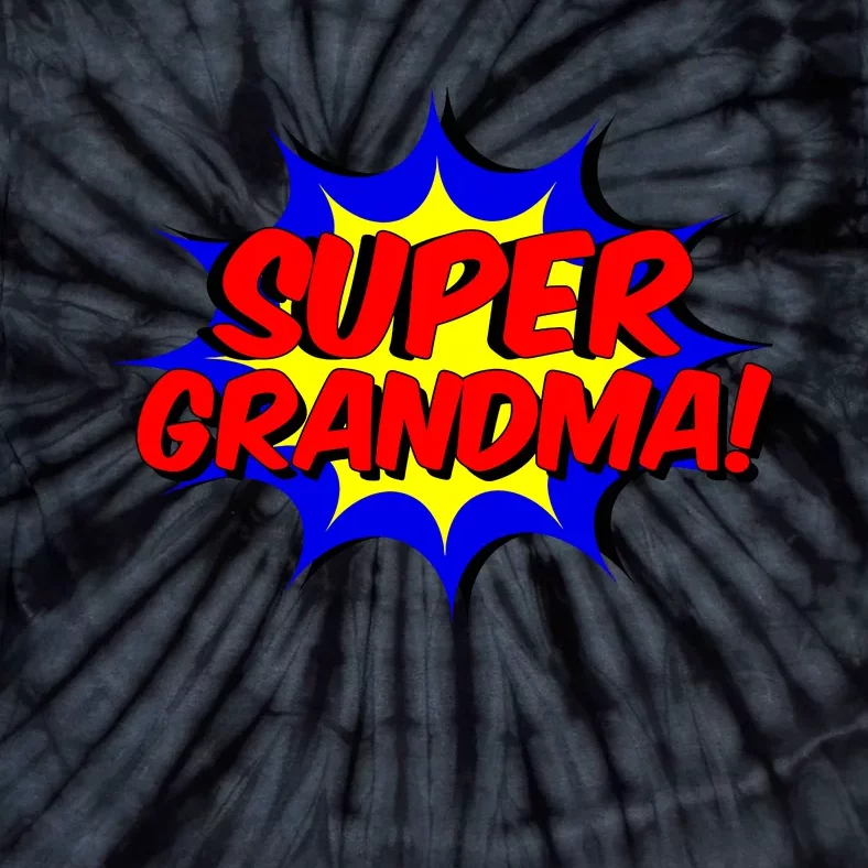 Super Grandma Comic Book Style Gift Superhero Tie-Dye T-Shirt