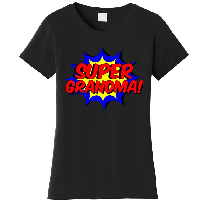 Super Grandma Comic Book Style Gift Superhero Women's T-Shirt