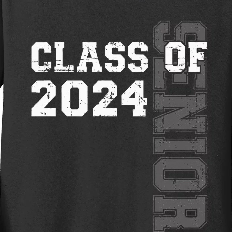 Senior graduation class of 2024 Kids Long Sleeve Shirt