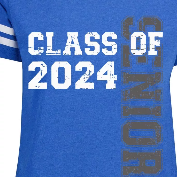 Senior graduation class of 2024 Enza Ladies Jersey Football T-Shirt