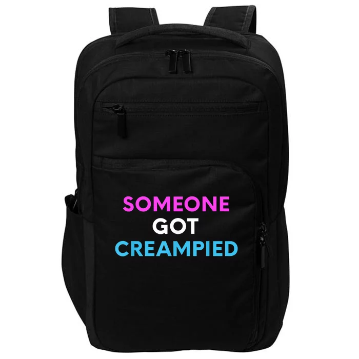 Someone Got Creampied Funny Gender Reveal Party Impact Tech Backpack