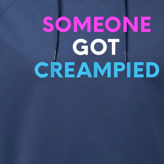 Someone Got Creampied Funny Gender Reveal Party Performance Fleece Hoodie