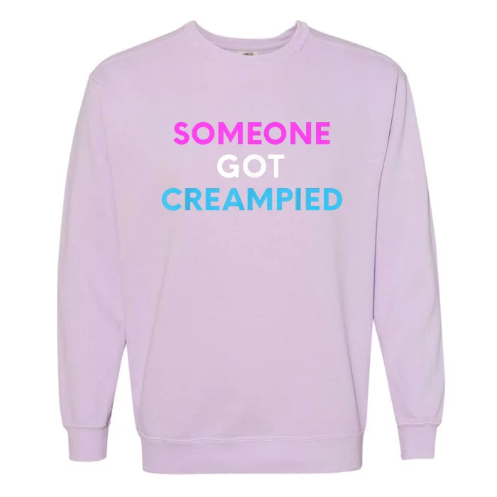 Someone Got Creampied Funny Gender Reveal Party Garment-Dyed Sweatshirt