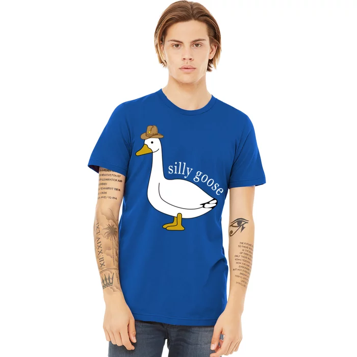 Silly Goose Cow Hat Funny Easter Gift Premium T-Shirt