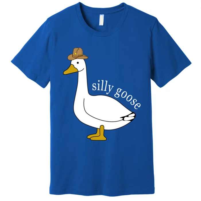 Silly Goose Cow Hat Funny Easter Gift Premium T-Shirt