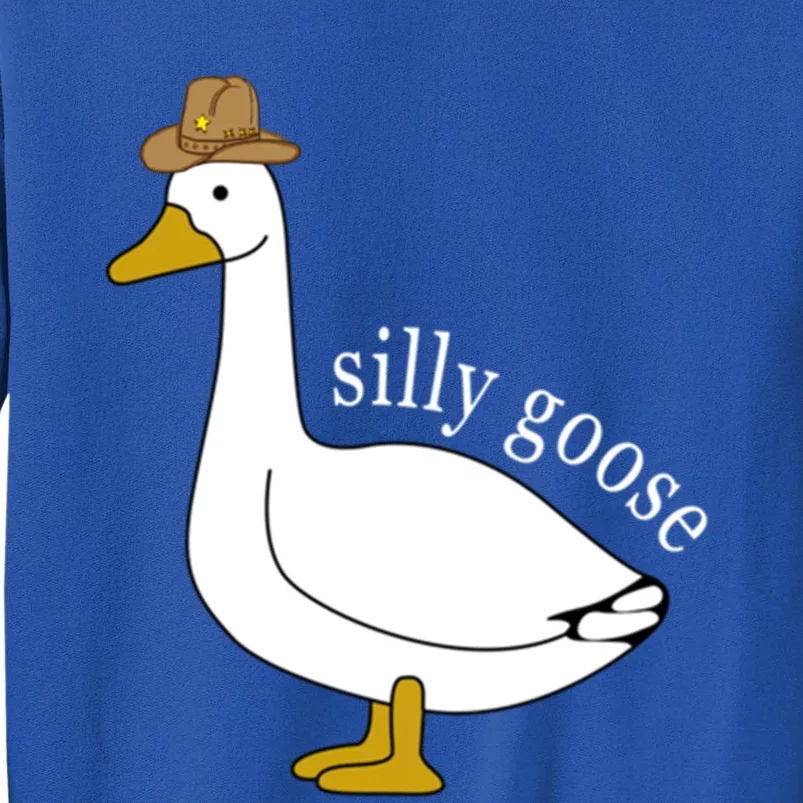 Silly Goose Cow Hat Funny Easter Gift Tall Sweatshirt