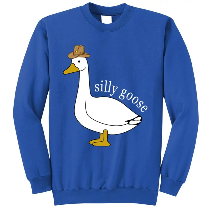 Silly Goose Cow Hat Funny Easter Gift Tall Sweatshirt