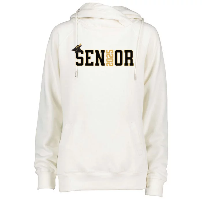 Senior Graduation Class Of 2025 And Vintage Womens Funnel Neck Pullover Hood