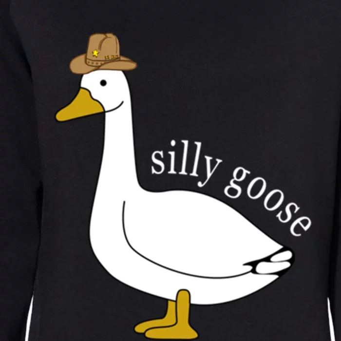 Silly Goose Cow Hat Funny Christmas Cute Gift Womens California Wash Sweatshirt