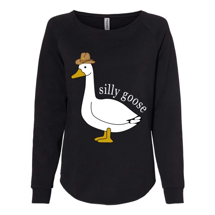 Silly Goose Cow Hat Funny Christmas Cute Gift Womens California Wash Sweatshirt