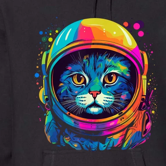 Space Gifts Cat Astronaut Space Premium Hoodie