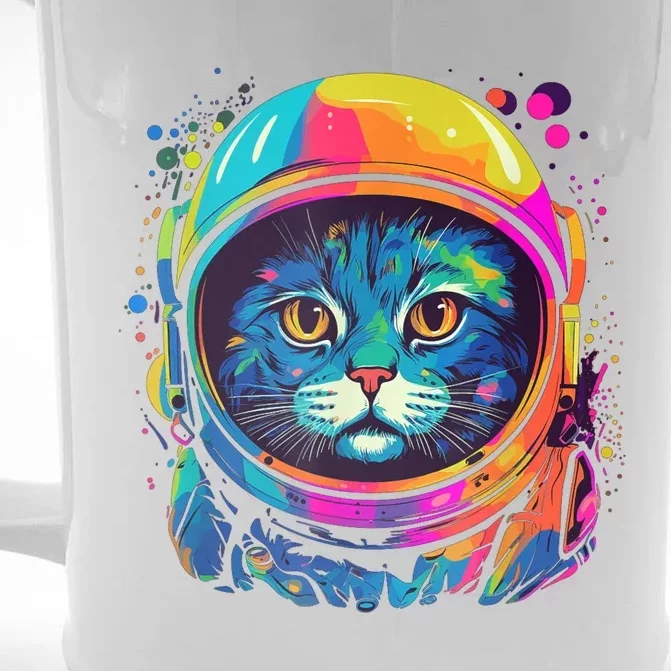 Space Gifts Cat Astronaut Space Front & Back Beer Stein