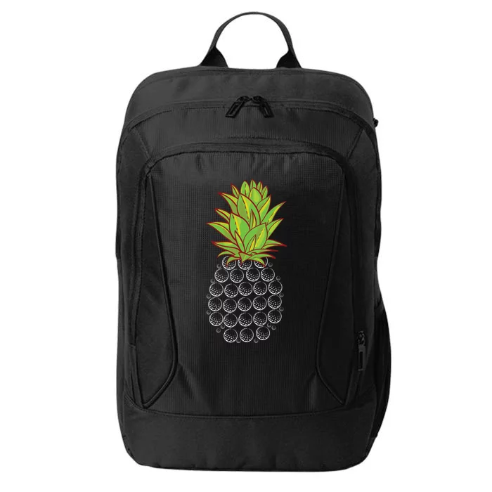 Sports Golfing Cool Gift Funny Pineapple Design Golf Player Cute Gift City Backpack