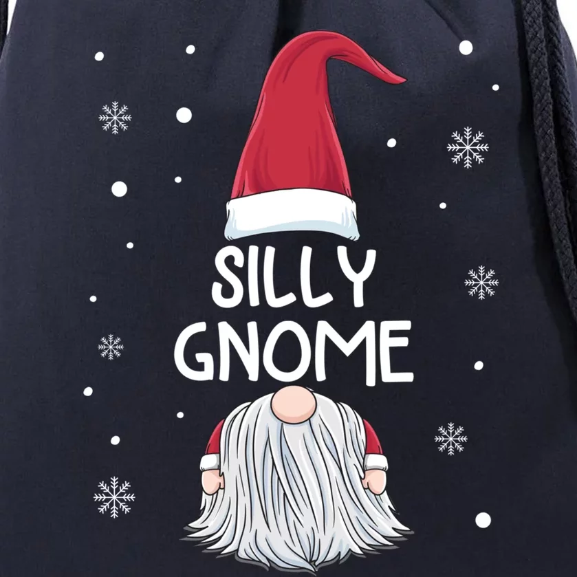 Silly Gnome Christmas Matching Family Group Cute Gift Drawstring Bag