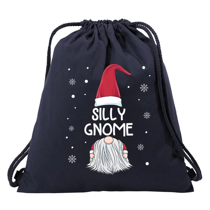 Silly Gnome Christmas Matching Family Group Cute Gift Drawstring Bag