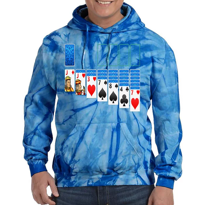 Solitaire Game Costume Board Games Halloween Costume Gift Tie Dye Hoodie