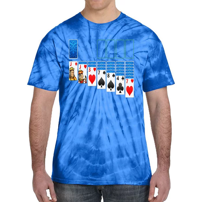 Solitaire Game Costume Board Games Halloween Costume Gift Tie-Dye T-Shirt