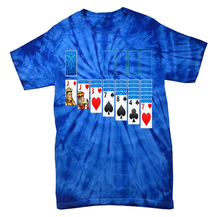 Solitaire Game Costume Board Games Halloween Costume Gift Tie-Dye T-Shirt