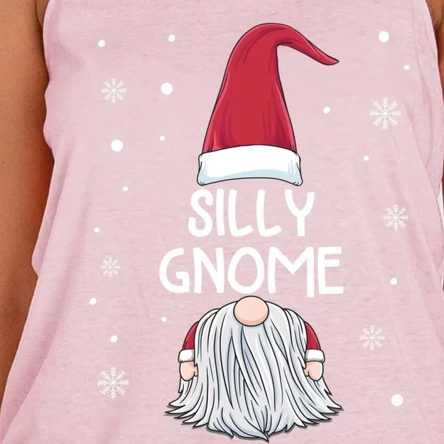 Silly Gnome Christmas Matching Family Group Gift Women's Knotted Racerback Tank