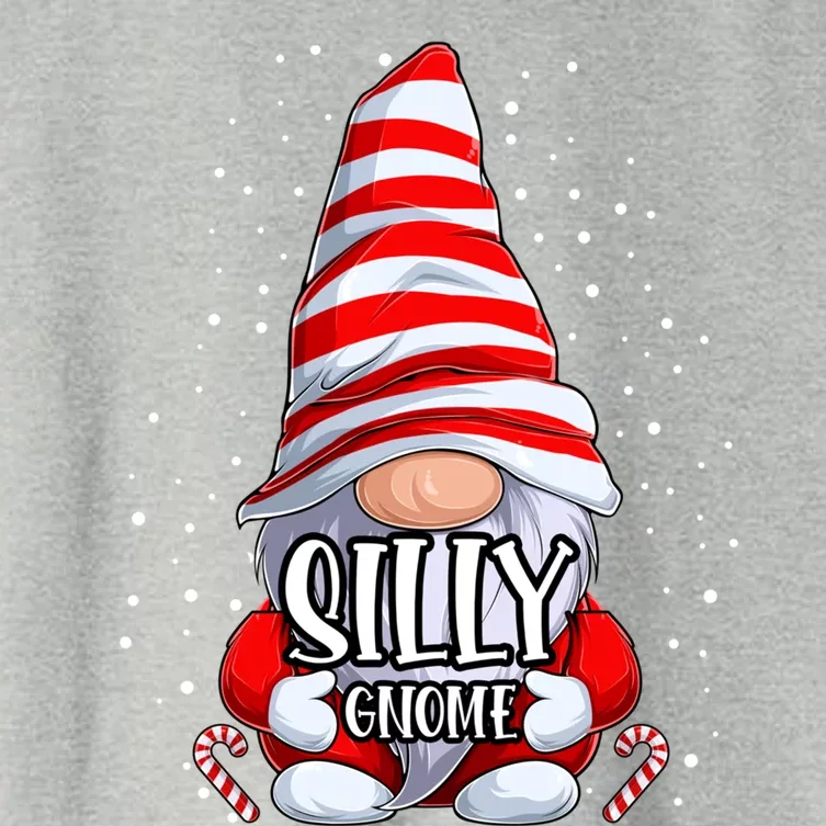 Silly Gnome Christmas Pajamas Matching Family Group Gift Women's Crop Top Tee