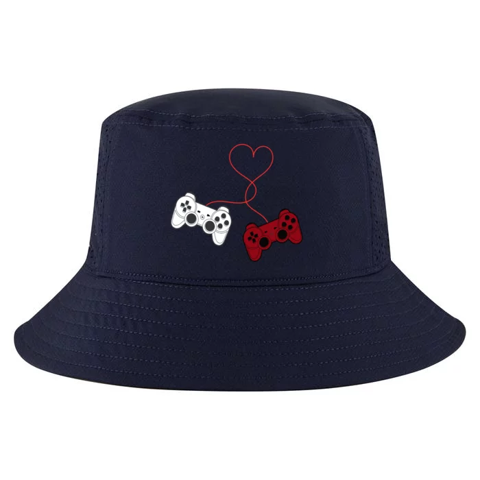 Sarcastic Gamer Controllers Heart Video Games Valentines Day Funny Gift Cool Comfort Performance Bucket Hat