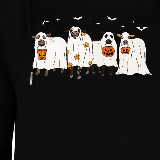 S.H.E.E.P Ghost Cows Halloween Cute Outfit Adults Womens Funnel Neck Pullover Hood