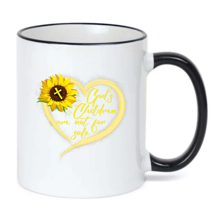 Sunflower Gods Children Are Not For Sale Fun Gods Children Black Color Changing Mug