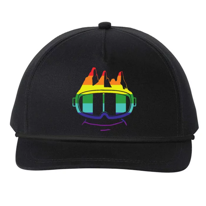 Ski Googles Colorful Skiing Sport Snapback Five-Panel Rope Hat