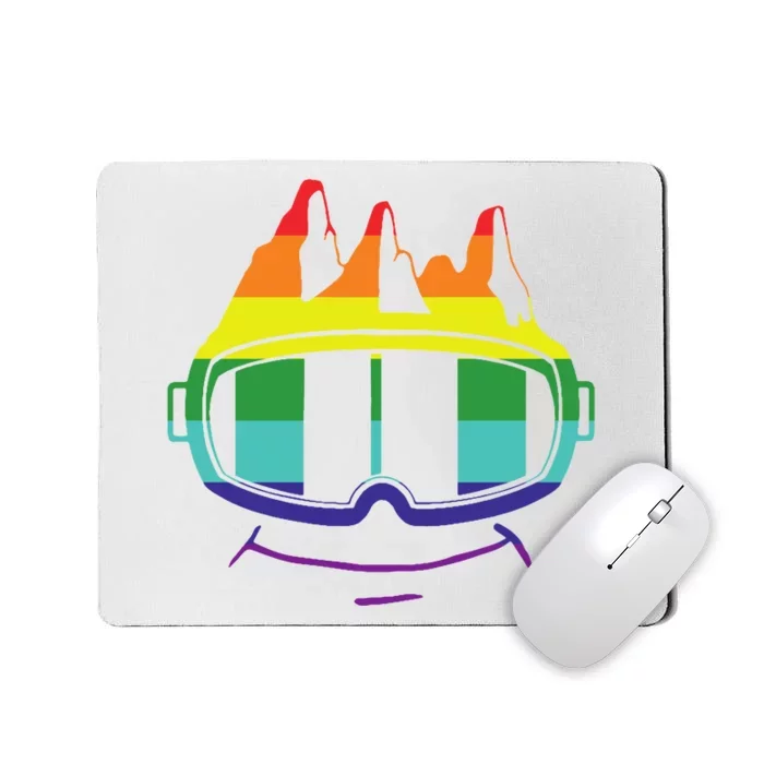 Ski Googles Colorful Skiing Sport Mousepad