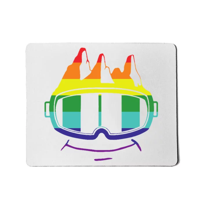 Ski Googles Colorful Skiing Sport Mousepad