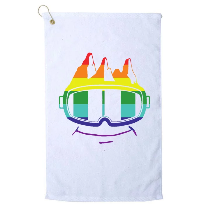 Ski Googles Colorful Skiing Sport Platinum Collection Golf Towel