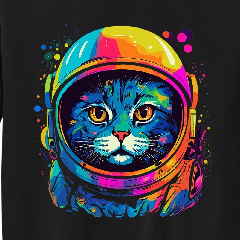 Space Gifts Cat Mom Cat Dad Astronaut Space Tall Sweatshirt