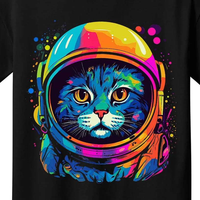 Space Gifts Cat Mom Cat Dad Astronaut Space Kids T-Shirt