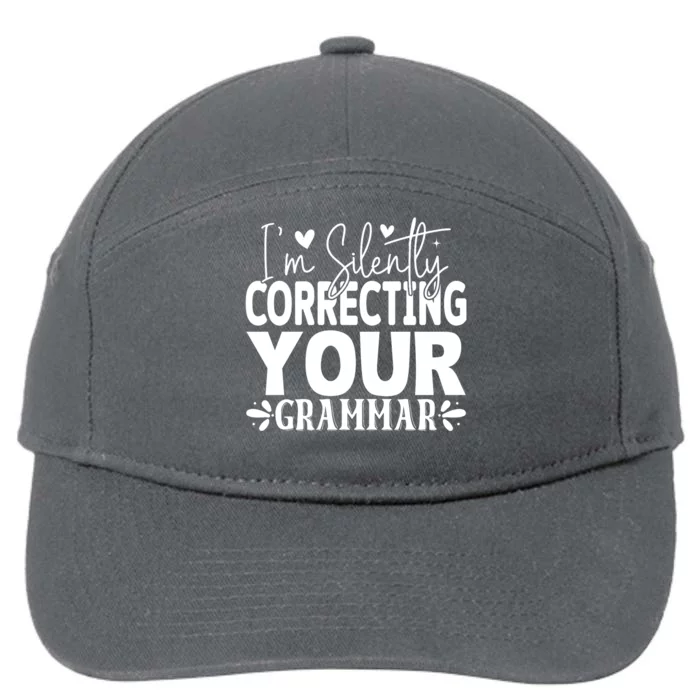 Sarcastic Grammar Correction Phrase 7-Panel Snapback Hat