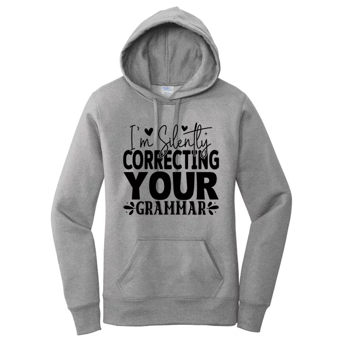 Sarcastic Grammar Correction Phrase Women's Pullover Hoodie