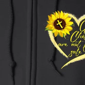 Sunflower God's Children Are Not For Sale Fun God's Children Full Zip Hoodie