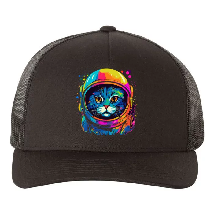 Space Gifts Cat Mom Cat Dad Astronaut Space Yupoong Adult 5-Panel Trucker Hat