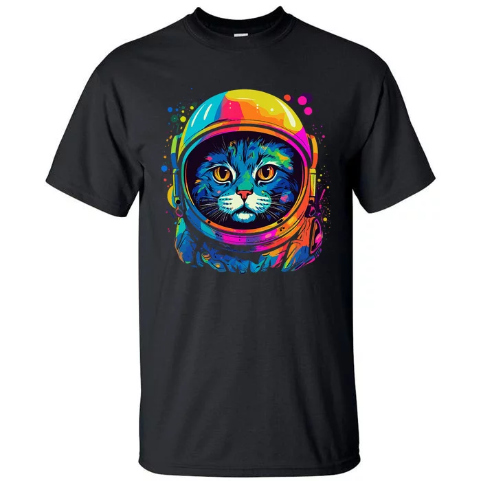 Space Gifts Cat Mom Cat Dad Astronaut Space Tall T-Shirt