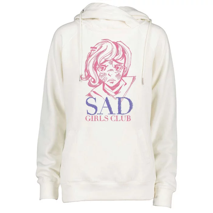 Sad Girls Club Anime Womens Funnel Neck Pullover Hood