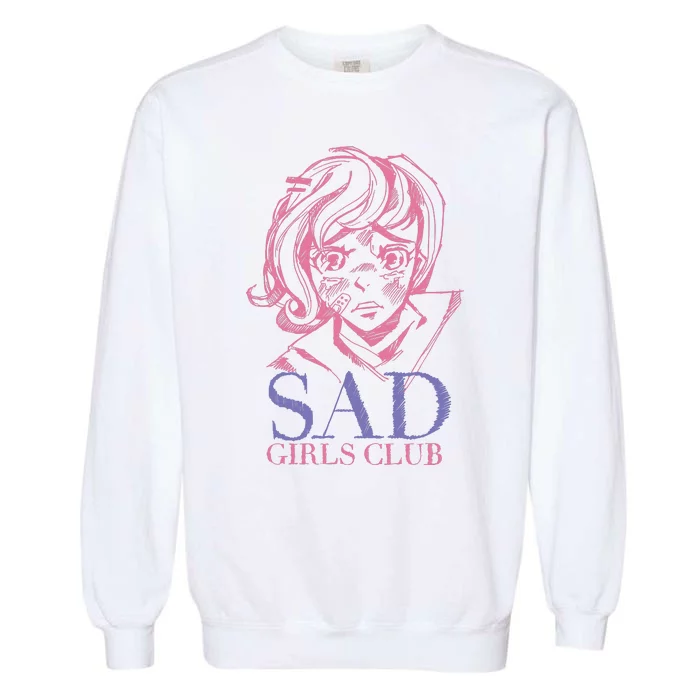 Sad Girls Club Anime Garment-Dyed Sweatshirt