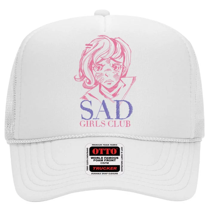 Sad Girls Club Anime High Crown Mesh Trucker Hat