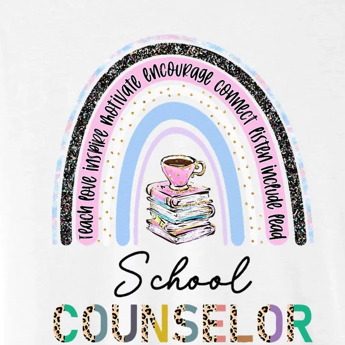 School Guidance Counselor Rainbow Leopard Back to School ChromaSoft Performance T-Shirt