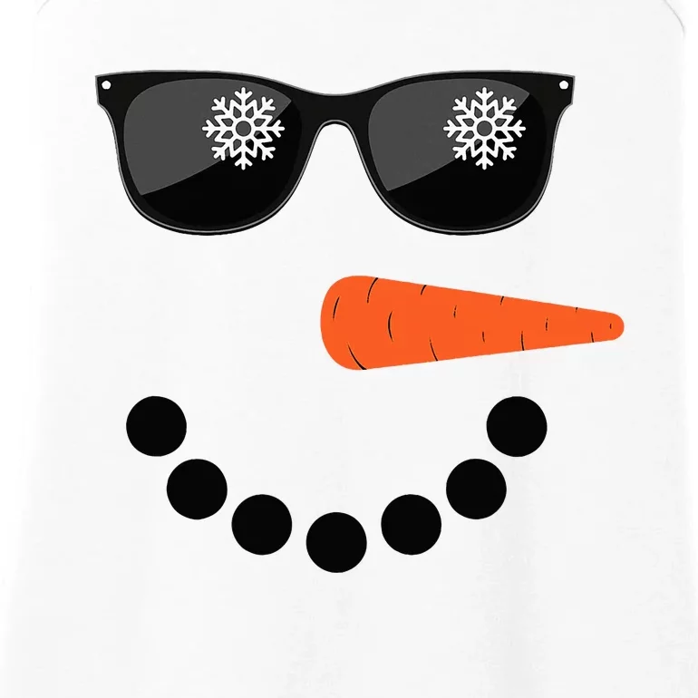 Snowman Glasses Christmas Winter Ladies Essential Tank