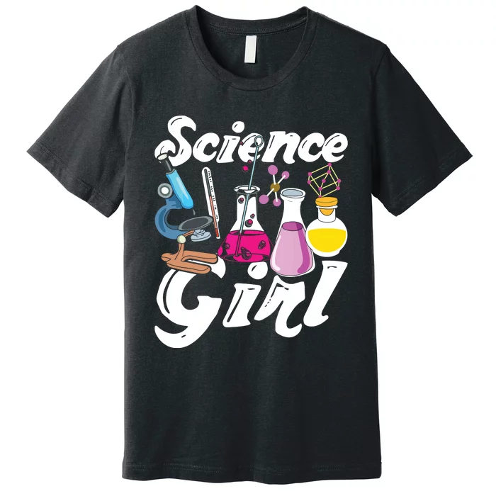 Science Girl Chemist Biology Scientist Women Gift Chemistry Premium T-Shirt